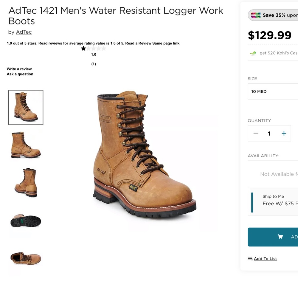 Ad Tec work boot